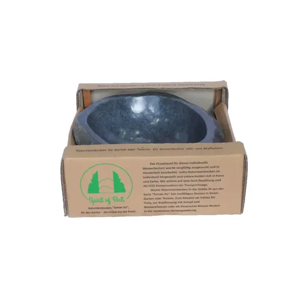 Product image of the product “Water basin made of river stone. Model 3, approx. 34 x 38 x 15 cm height. ”